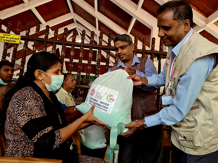 CIS & A-PAD Bangladesh in association with the MFCD Sri Lanka Distributed the Valuable Ration Pack